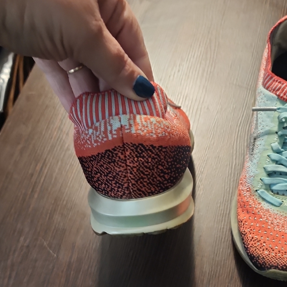 Brooks Women's Athletic Shoes - Coral and Light Blue - Picture 3 of 8